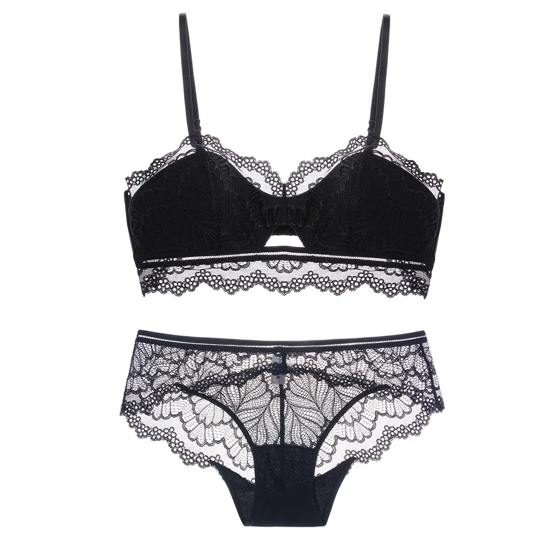 Комплект женского кружевного нижнего белья с чашкой пуш ап 3/4|Комплекты белья| |