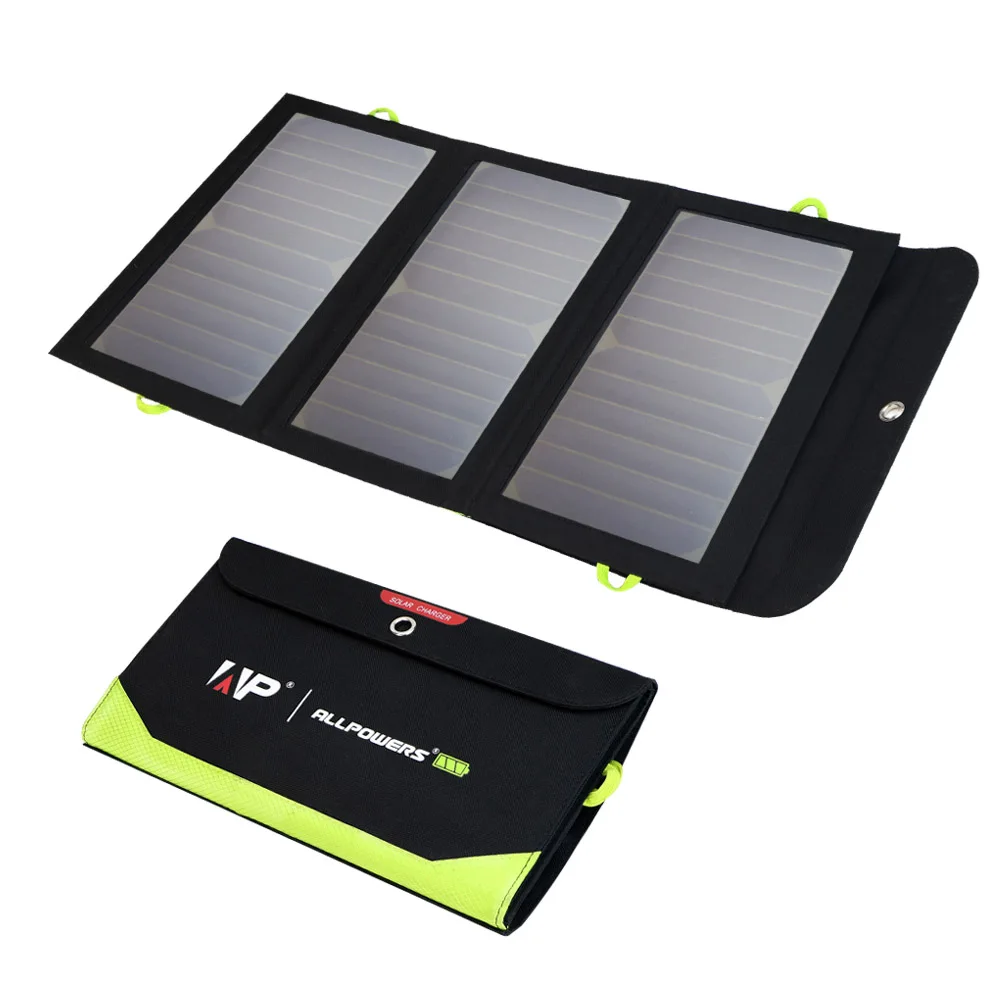 

ALLPOWERS 5V 21W Built-in 10000mAh Battery Portable Solar Charger for Mobile Phone