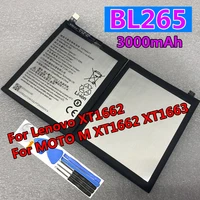 original 3000mah bl265 battery for lenovo xt1662 for moto m xt1662 xt1663 phone high quality batteries