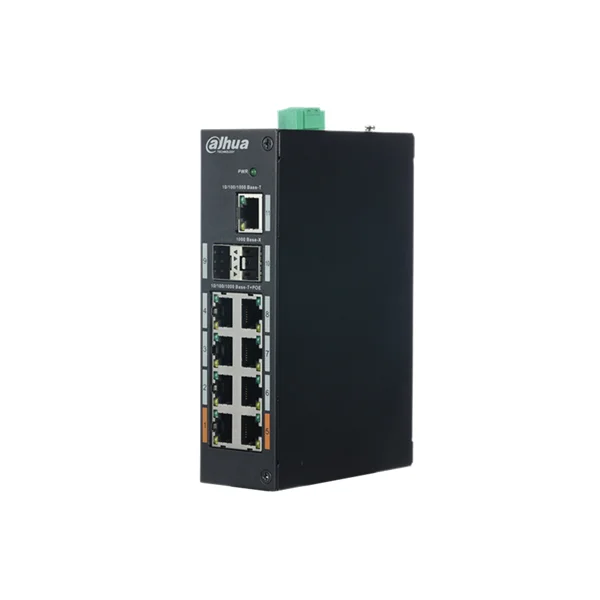 Dahua слой 2 закаленный PoE коммутатор 11 портов Ethernet с 8-портовыми переключателями