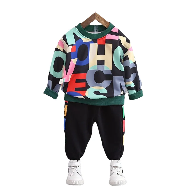 

New Children Clothes Autumn Fashion Baby Girls Clothing Boys Casual Hoodies Pants 2Pcs/set Toddler Cotton Costume Kids Tracksuit