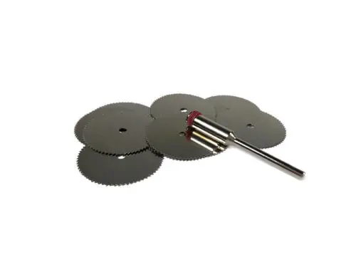 

5x Mini HSS Circular Saw Blade Cutting Disc Wheel Wood Cutter Rotary Tool Accessory 1 Mandrel for Dremel