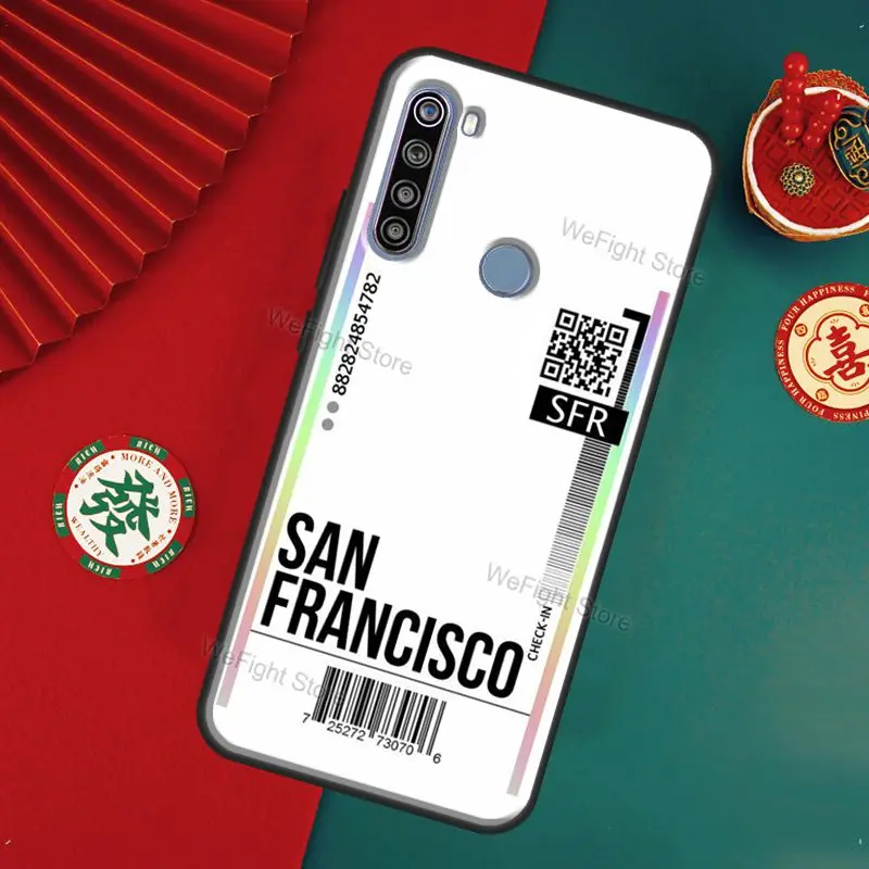 Чехол-этикетка для путешествий с билетом на авиаперевозки Xiaomi Redmi Note 9 Pro 9S 8T 7 8