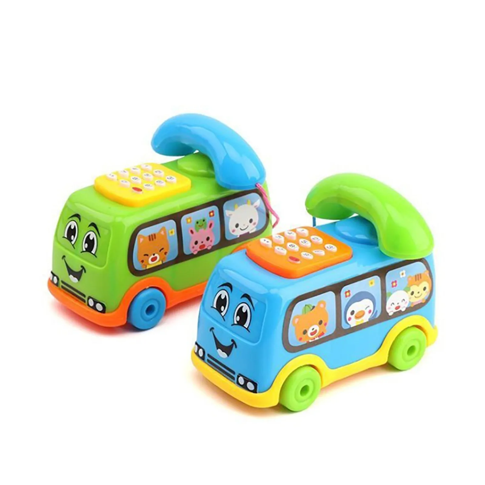 

2021 Baby Toys Music Cartoon Bus Phone Educational Developmental Kids Toy Gift Children Early Learning Exercise Baby Kids Game