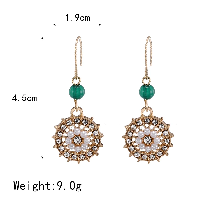 Индийские серьги новые инкрустационные полые висячие женские роскошные