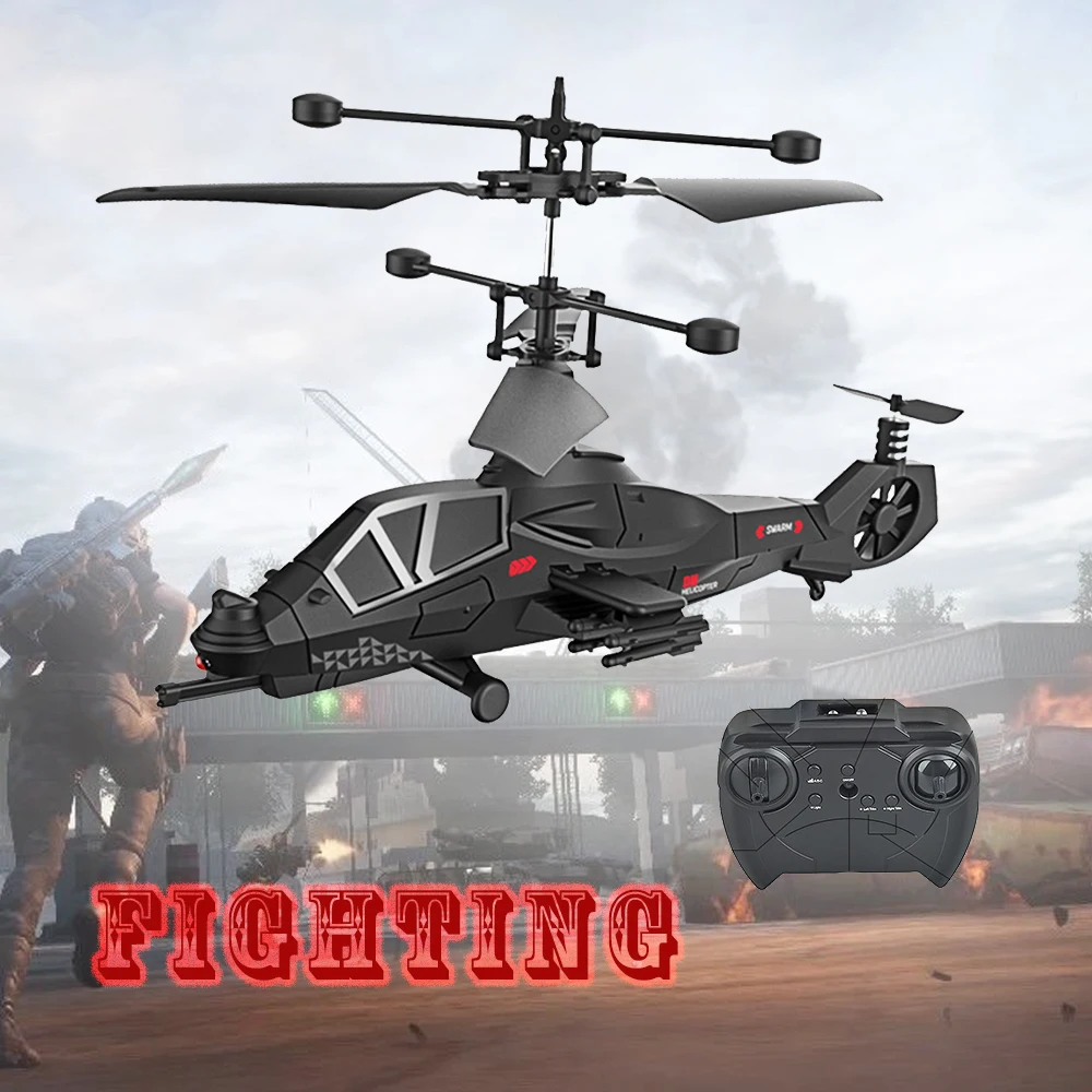 RC helicopter Military Fight Super Cool 3.5CH Remote Control war Aircraft Model Drone Helicopter Quadcopter Toys For kids | Игрушки и