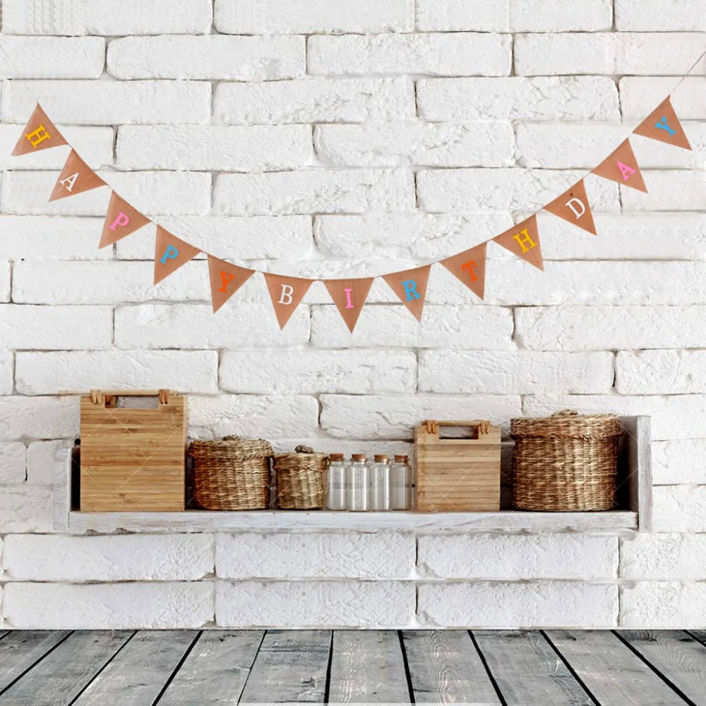 3 2 м треугольник с днем рождения баннер гирлянда вечерние украшения на день