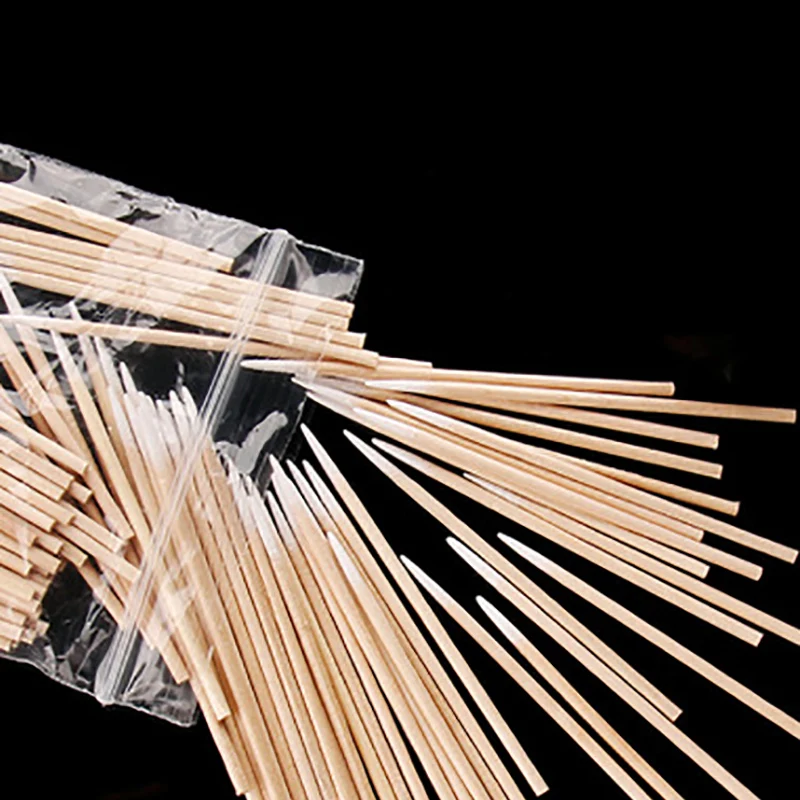 100 шт. ватная палочка из хлопка с мини-острым наконечником медицинские