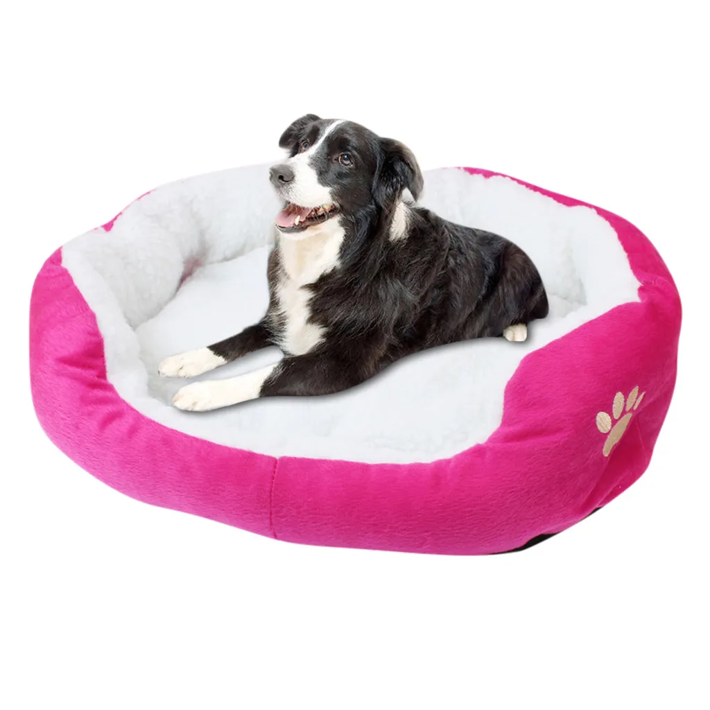 Pet Dog Puppy Cat Fleece Warm Bed House Plush Cozy Nest Mat Pad Sofa Cushion Sleeping For Winter 19Dec24 | Дом и сад