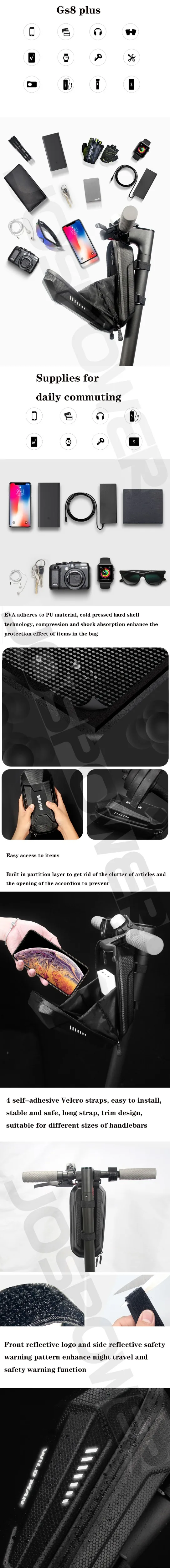2L/3L электрический скутер висячая сумка для Xiaomi M365 защита от дождя EVA жесткий чехол для Xiaomi M365 ES1 ES2 ES3 ES4 скутер висячая сумка