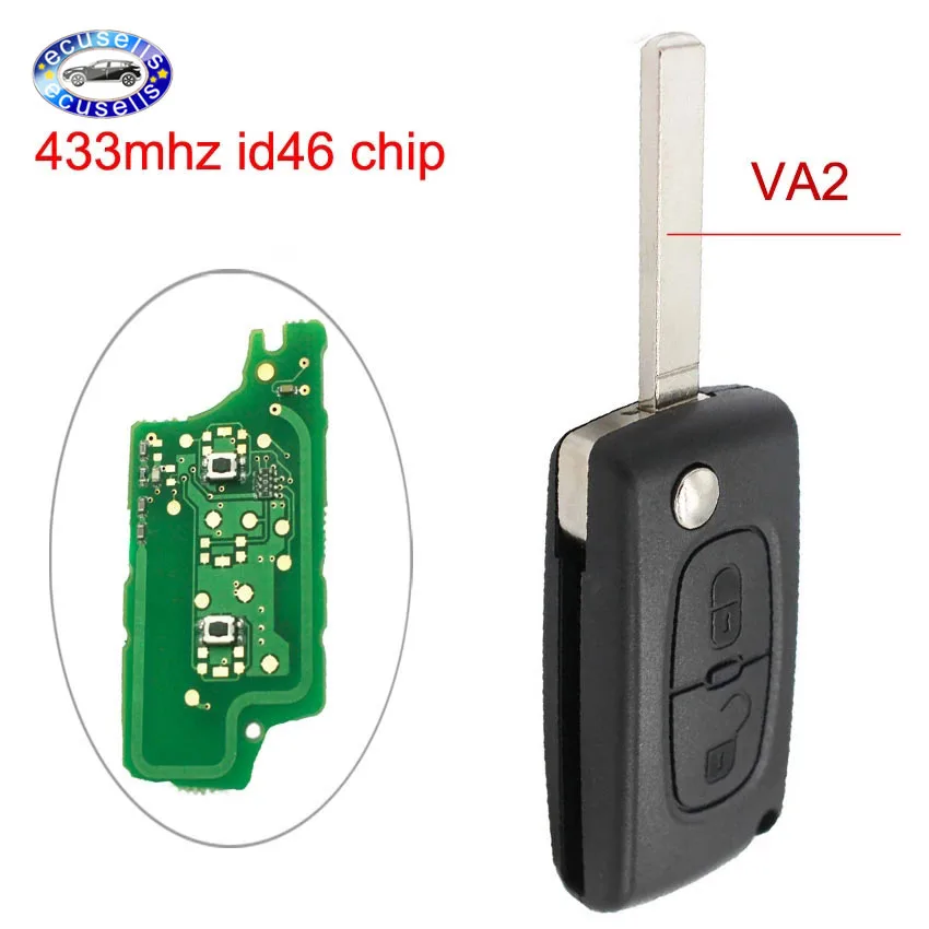 Пульт дистанционного управления для Citroen C3 A51 модели DS3 VA2 Blade 433 2010 2013 МГц|buttons
