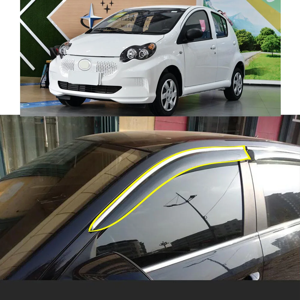 

Car Body Styling Sticker Plastic Window Glass Wind Visor Rain/Sun Guard Vent Parts For BYD E1 2019 2020 2021 2022