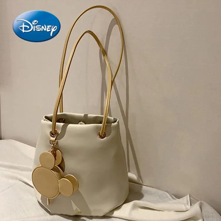 

Disney Mickey Cartoon Print Woman Shoulder Bag Fashion Girl Handbag Tote Bag Large Capacity Shopping Bag Luxury Female Bag New