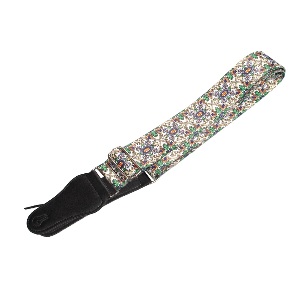 naomi nylon gitarre strap einstellbare gitarre strap gürtel blume muster für akustische elektrische bass verstellbare weiche gurtband g
