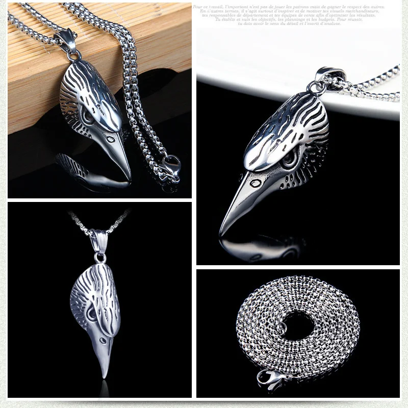 

Vintage men and women pendants eagle necklace punk hip hop rock necklace jewelry wholesale