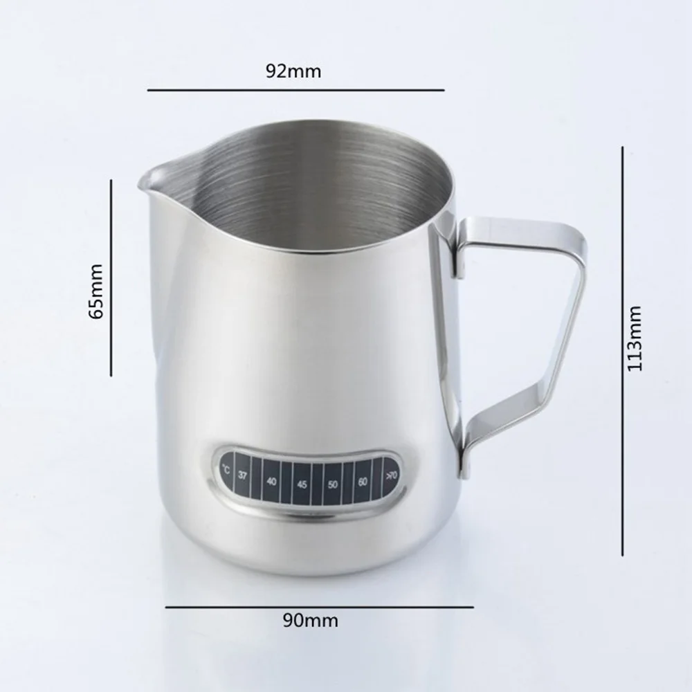 

600ML Coffee Mug Pot Flower Pulling Cup Mug Temperature Display Sticker Stainles