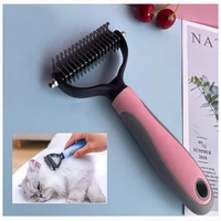 comb dog cat hair remover cat brush grooming tools pet trimmer combs for cat dog pet stainless blade brush matted long hair