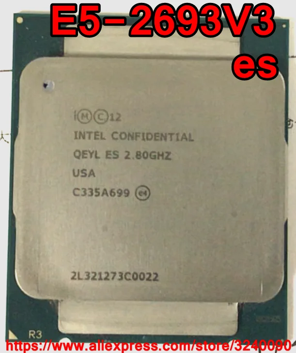 Процессор Intel Xeon E5 2693V3 es 2 8 ГГц 12 ядерный 30M 160 Вт LGA2011 3 2693 V3 V3|Процессоры| |