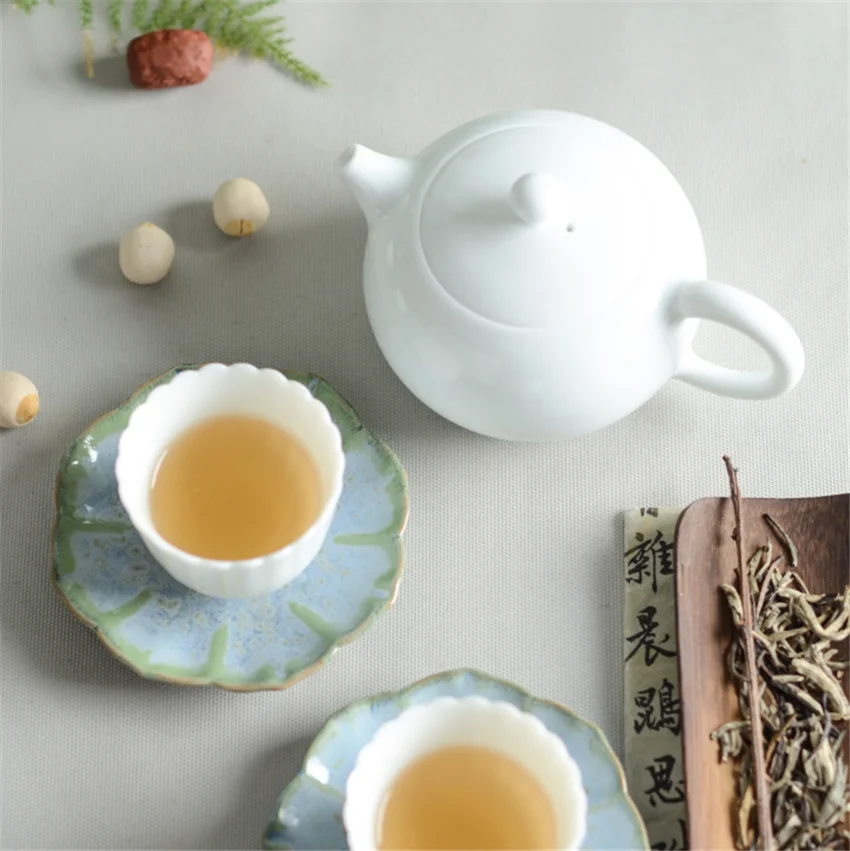 

Knead by hand 9x1.4cm Quality Blue flower JDZ china Hard ceramic kung fu tea set saucer pottery fashion european coffee saucer