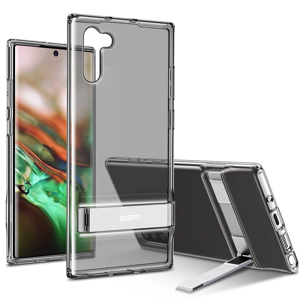 ESR прозрачный деловой чехол для телефона для samsung Galaxy Note 10 Plus+ 5G металлическая подставка противоударный ТПУ чехол для samsung