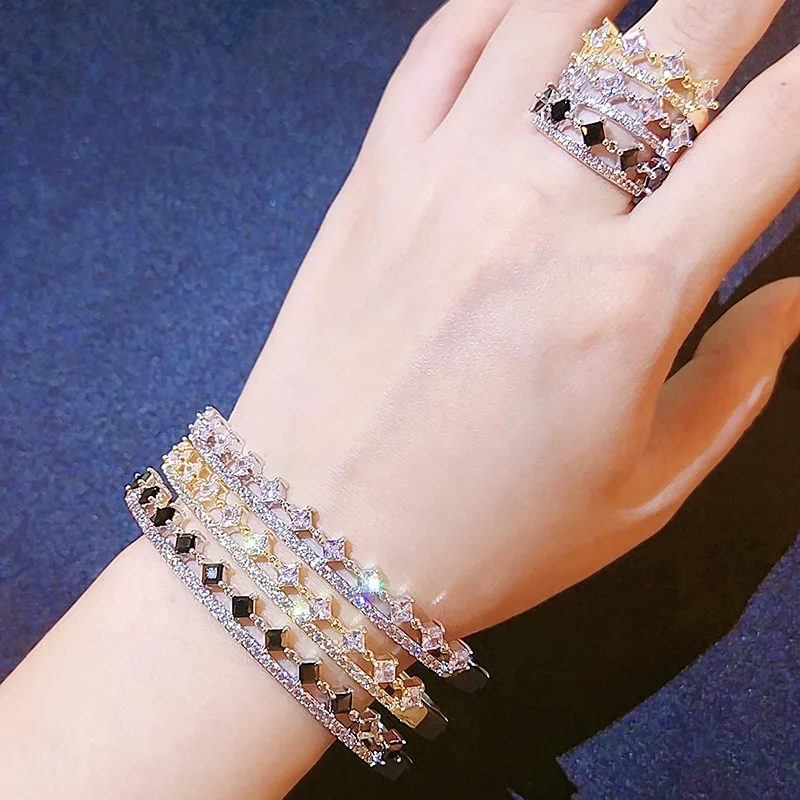 ZAKOL Корона AAA кубический цирконий классические свадебные ювелирные изделия