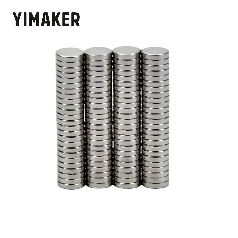 YIMAKER 100 шт. круглый диаметр 5 мм x 1 мм сильные магнитные Редкоземельные неодимовые магниты 5*1 мм Обучающие магниты для DIY 5 мм* 1 мм