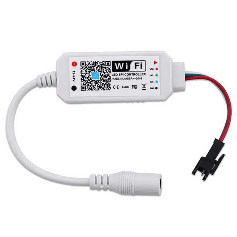DC12 24V Мини Wifi WS2811 1903LED полоса управления светом для Amazon Alexa/Google Phone Smart Voice IOS/Android APP