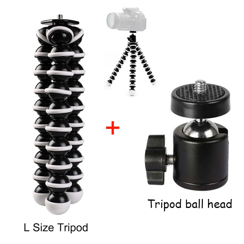 Большой Гибкий штатив-тренога Gorillapod для телефона, мобильного телефона, смартфона DSLR и камеры, мини-штатив - Цвет: Tripod and ball head