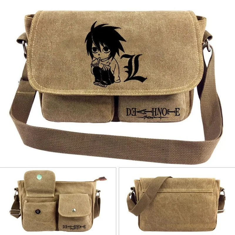 Death Note L Lawliet Косплей школьный ранец холщовый Кроссбоди мессенджер Студенческая