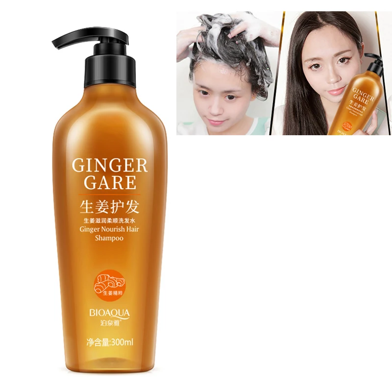 

Ginger Hair Shampoo Health Nourish Smooth Hairs Care No Silicone Oil Refresh Moisturize Clean Dirt Oil Control Anti Frizz 300ML