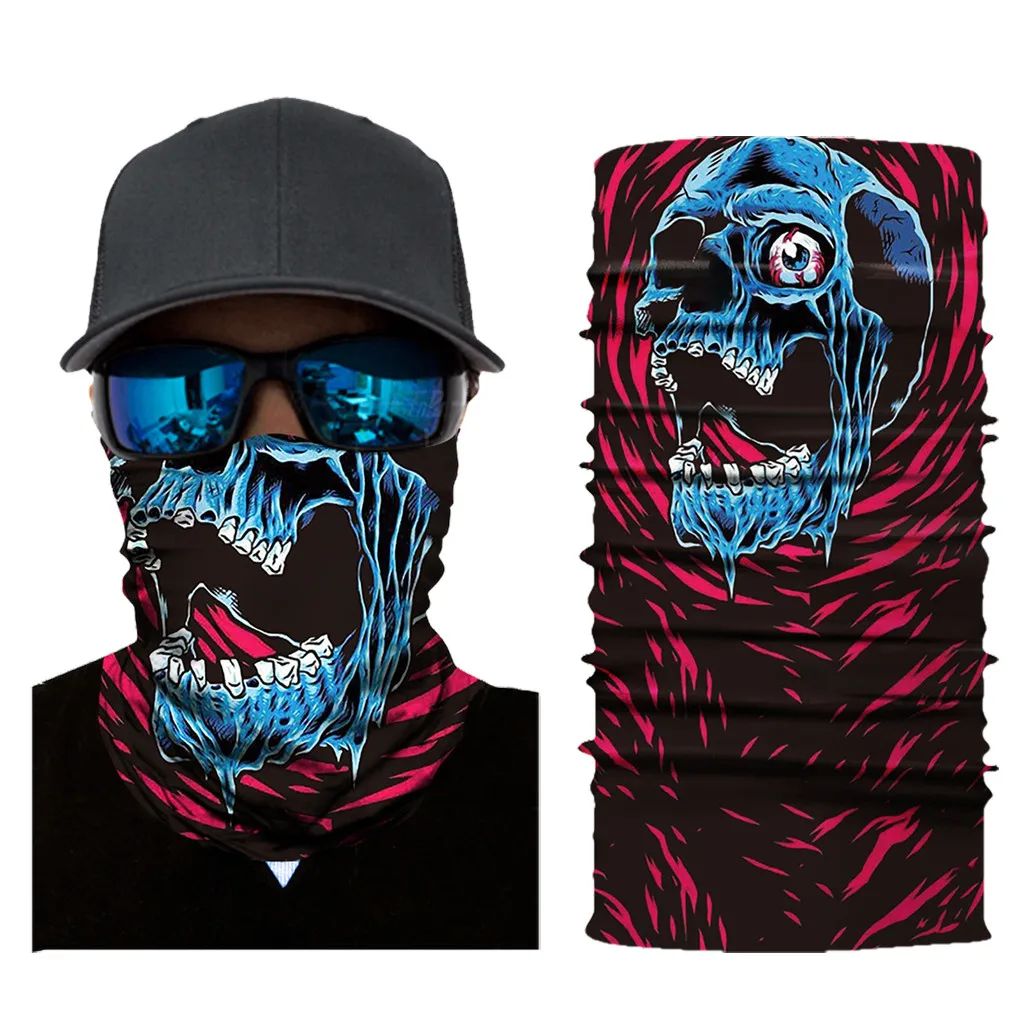 Велосипедная полумаска для лица Череп дышащая анти УФ ветрозащитная