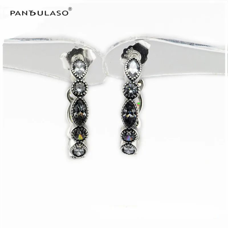 Серьги гвоздики из серебра 925 пробы с фианитами|Серьги-кольца| |