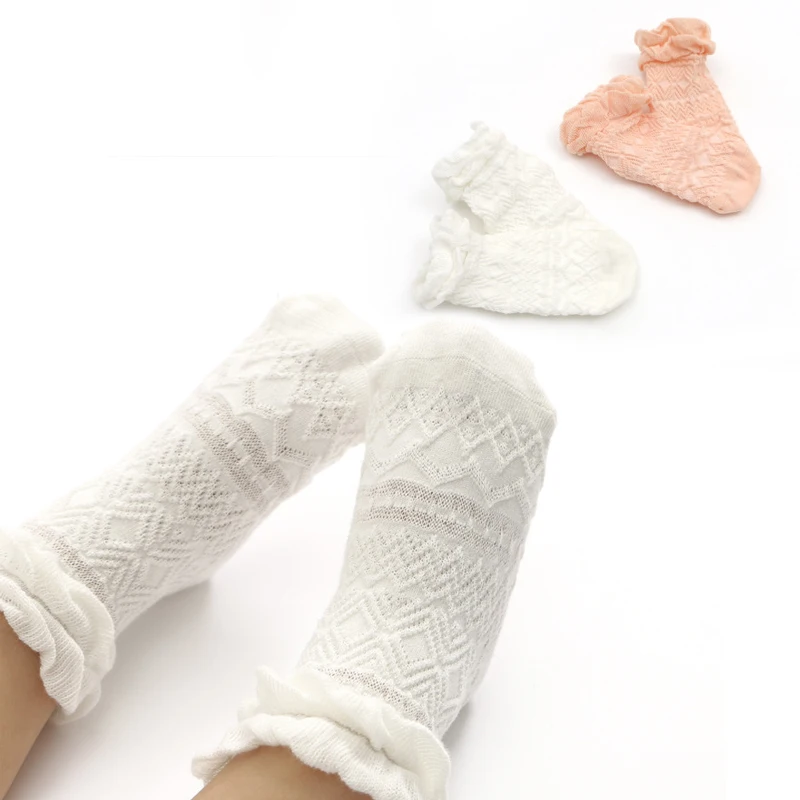 

2-5 years children fishnet summer thin 100%cotton socks girls socks pink lace socks white Princess socks w133