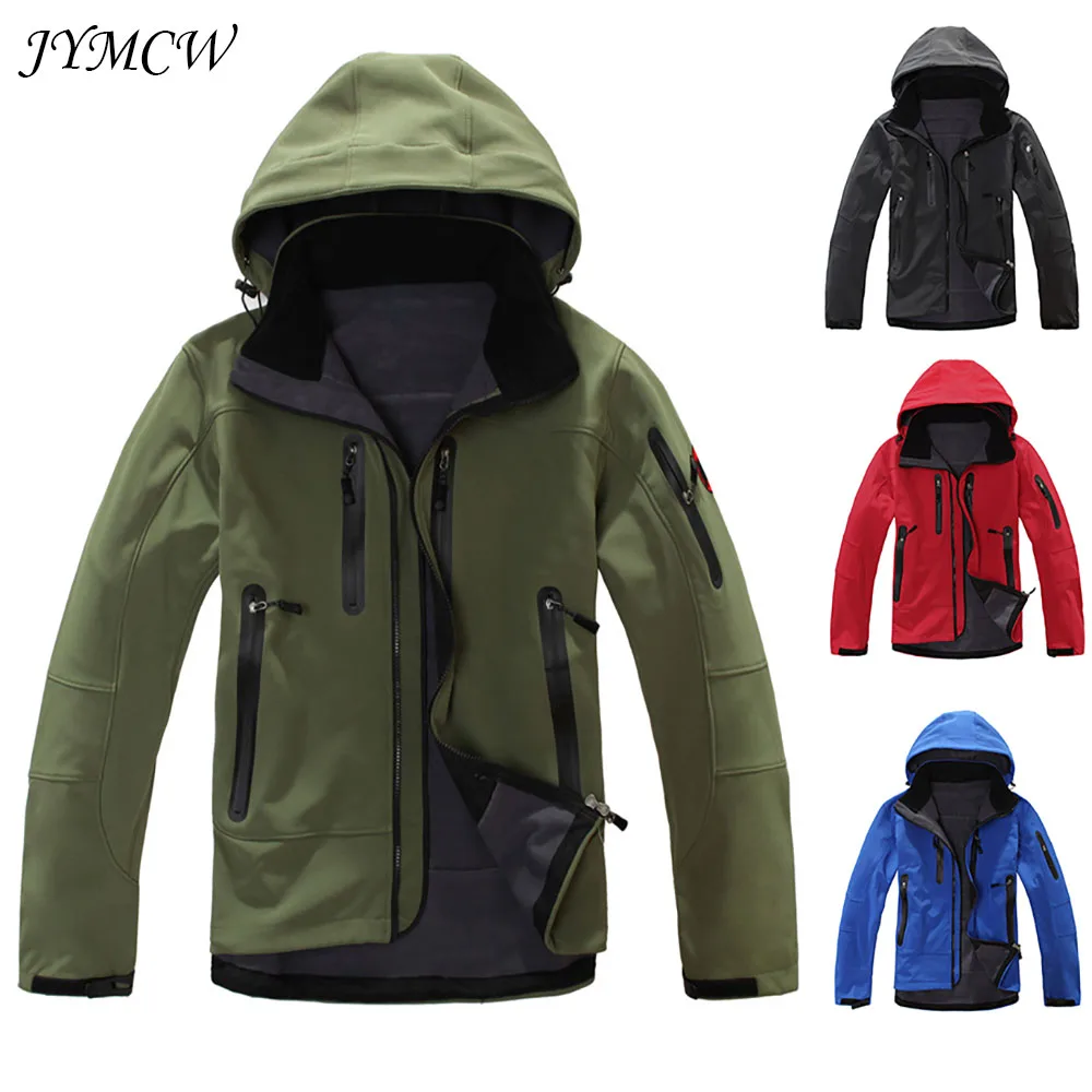 Тактическая Военная тренировочная куртка из мягкой кожи акулы Мужская