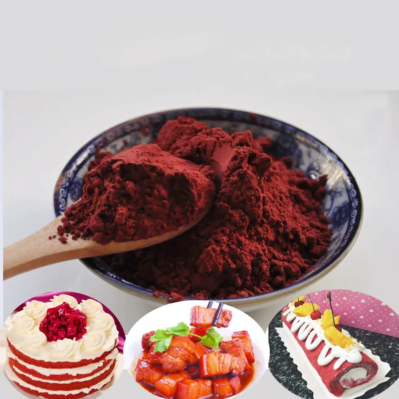 Polvo de arroz de fermentaci&oacute;n, alimentos naturales de 500g, ingredientes para hornear, pastel de terciopelo rojo, arroz de fermentaci&oacute;n roja-2
