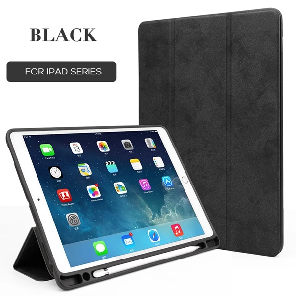 Black Чехол для IPad, ультра тонкий чехол с функцией автоматического сна, также для нового IPad 9,7 дюймов и выпуска. A1822 A1823 A1893 A1954 - Цвет: Black