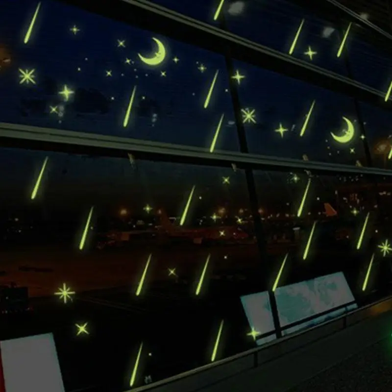 Светящийся светильник метеоритный дождь наклейки на стену домашний декор для