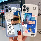 Чехлы с ярлыками для IPhone 13 Pro Max, силиконовый чехол для Iphone 11 12 13 Mini 7 8 Plus 6 6S XS XR SE 2020, защитный чехол