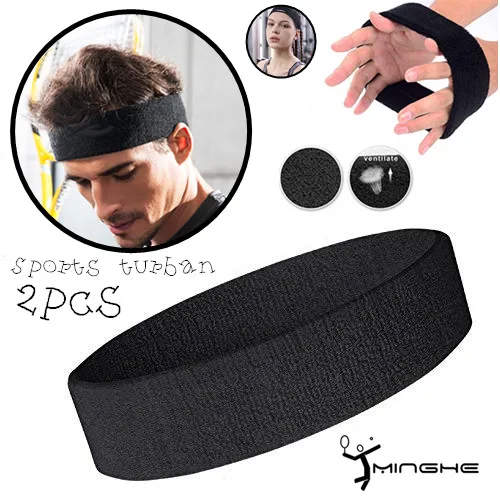 

Sports headband sweatband [2 pieces] For outdoor sports such as running, comfortable neutral headband, non-slip headband