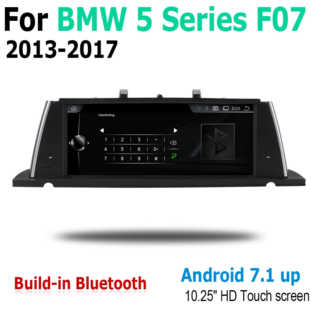 10 25 &quotAndroid автомобильный мультимедийный плеер для BMW 5 серии F07 GT 2013 2017 навигация