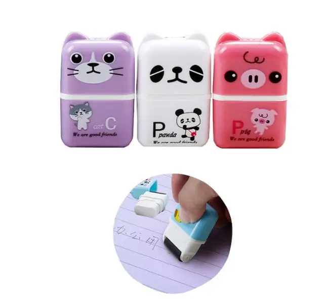 6 шт. милый мультяшный цветной прямоугольный ластик из резины для студентов