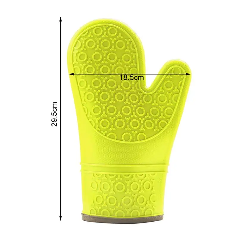 

Silicone Microwave Oven Gloves with Cotton Non-slip Thickened Extended Oven Gloves for Baking Kitchen Accessories