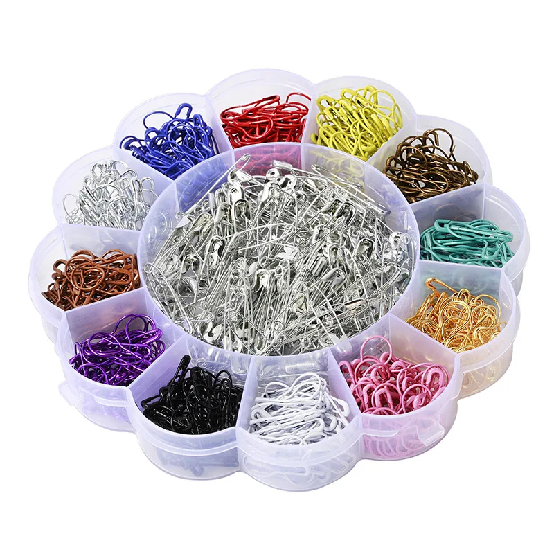 

800PCS Mix Color Safety Pins Brooch Large Steel Safety Pin Brooch DIY Sewing Tools Accessory Apparel Accessories