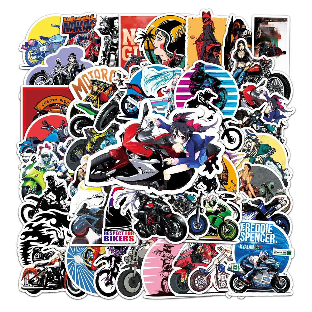 

10/30/50PCS Locomotive Riding Personalized Decoration Graffiti Waterproof Sticker Notebook Refrigerator Water CupHelmetWholesale