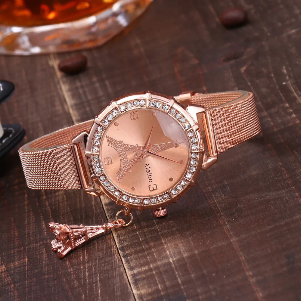 

Women's Watch Bracelet Stainless Steel Rhinestone Female Quartz Watches Wristwatch Ladies Girls Clock Relogio Feminino Gifts