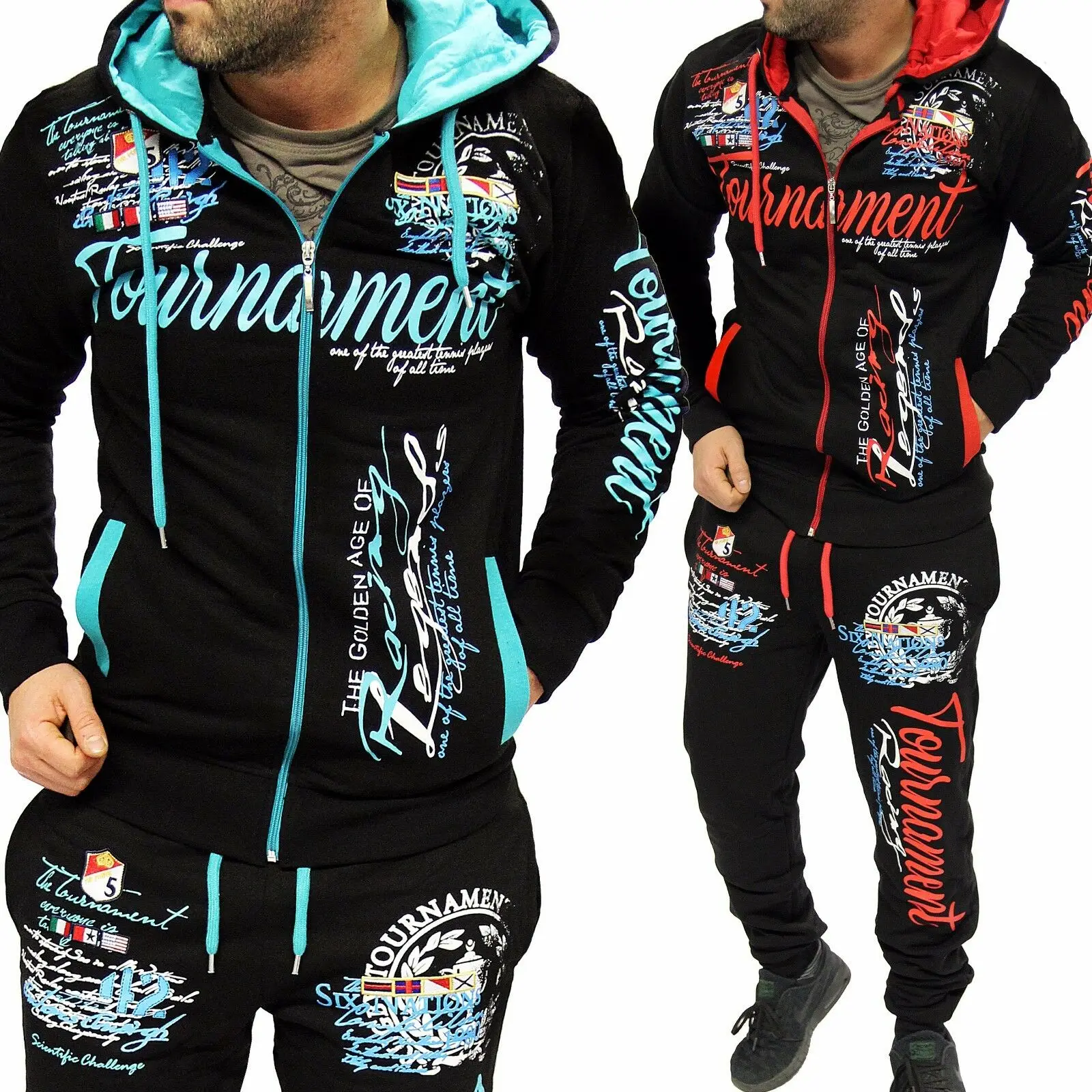Бренд мужской спортивный костюм куртка с капюшоном s новый для мужчин Набор