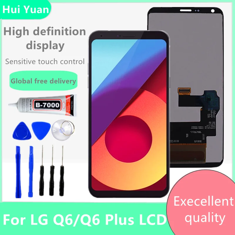 For LG Q6/Q6 Plus LG-M700 M700 M700A US700 M700H M703 M700Y LCD DIsplay + Touch Screen Digitizer Assembly With Frame