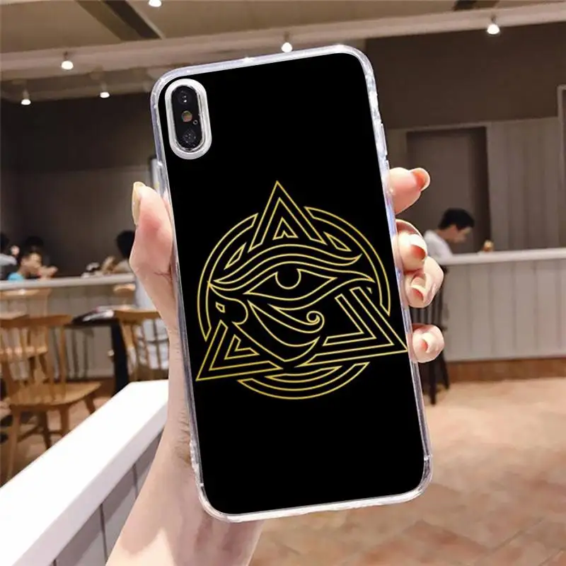 

Egypt Nefertiti Anubis Ankh Phone Case For iphone 12 11 8 7 6s 6 5 5s 5c se plus mini x xs xr pro max Transparent soft