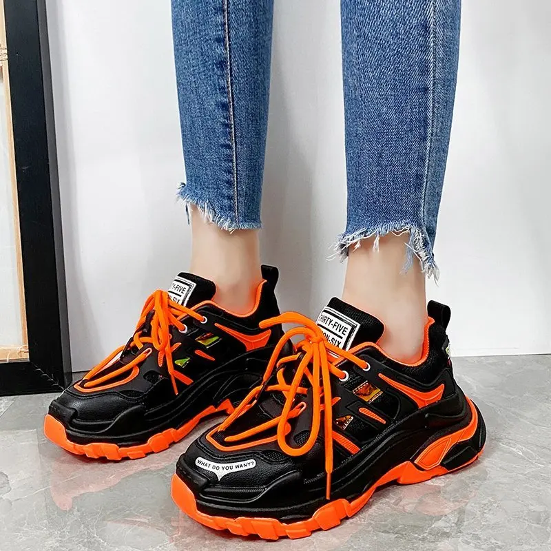

Spring and autumn 2020 new casual sports shoes wild increase women's shoes fashion color matching old shoes X475