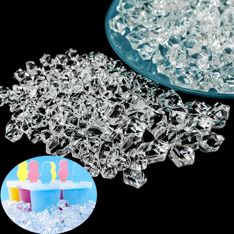 Hot XD-1000pcs Acrylic Crystal Gem Stone ICE Rocks Table Scatter Vase Decoration New 1000Pcs 14Mm | Дом и сад